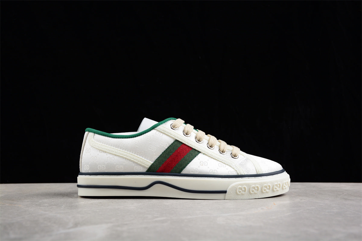 Gucci Tennis 1977 GG Print White Sneakers