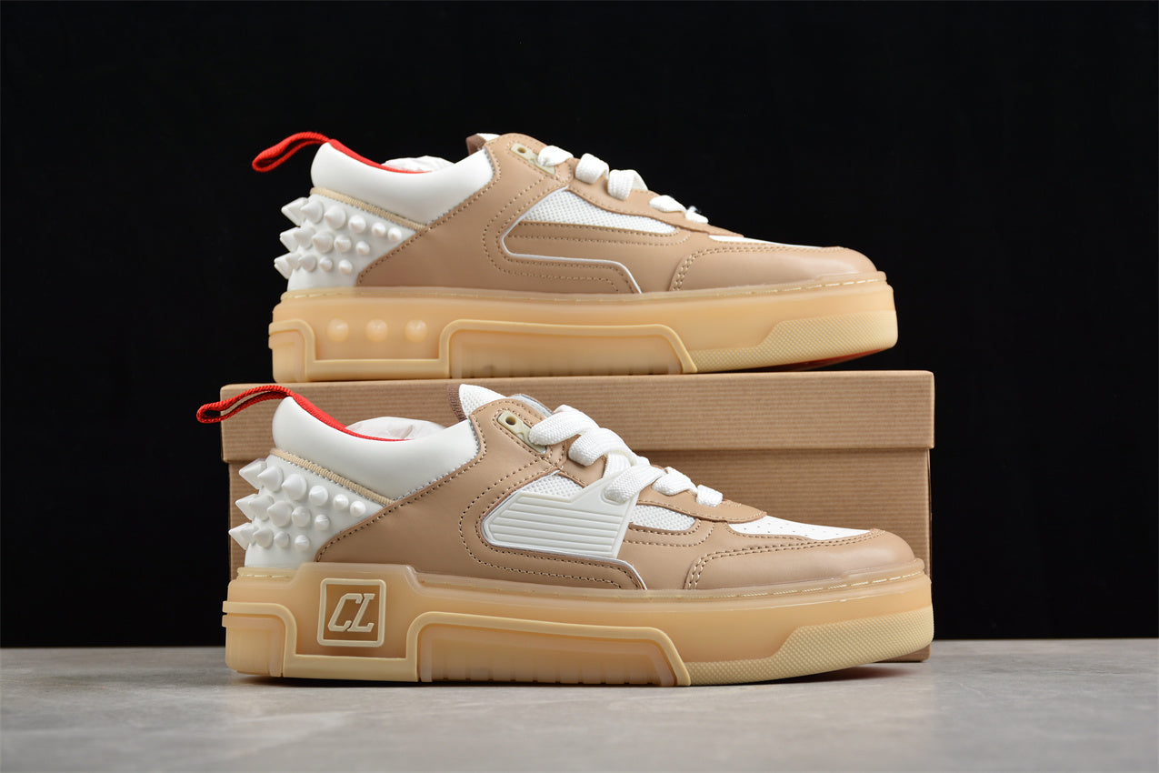 Christian Louboutin Astroloubi Lace-Up Sneakers in Camel