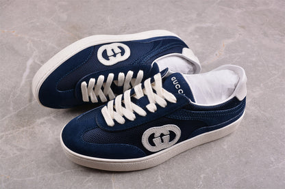 Gucci Interlocking G Blue White Low Top Sneakers