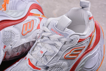Balenciaga 10XL White Red Orange Mesh Sneakers