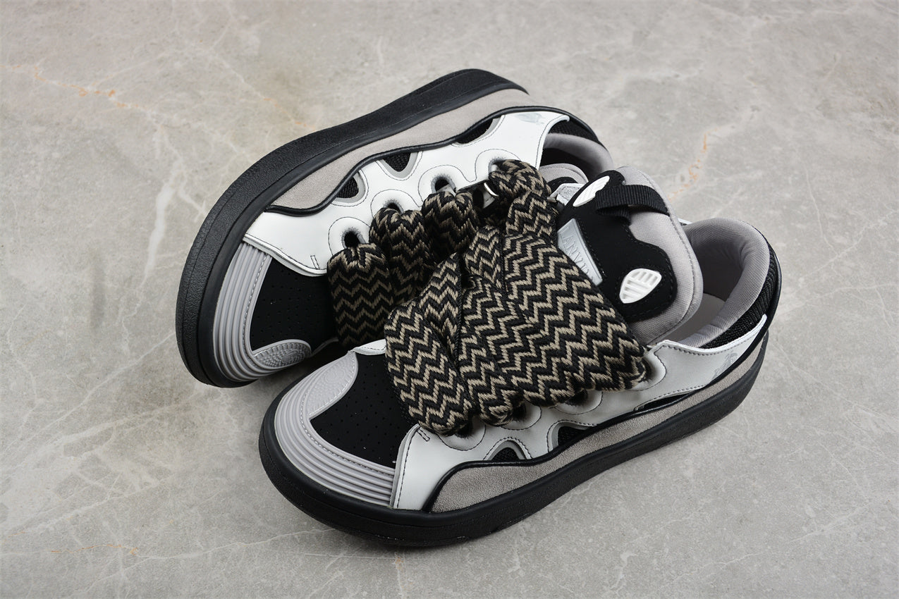 Lanvin Curb Sneaker (White/Anthracite)