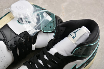 Nike Air Jordan 1 Mid Oxidized Green Sneakers