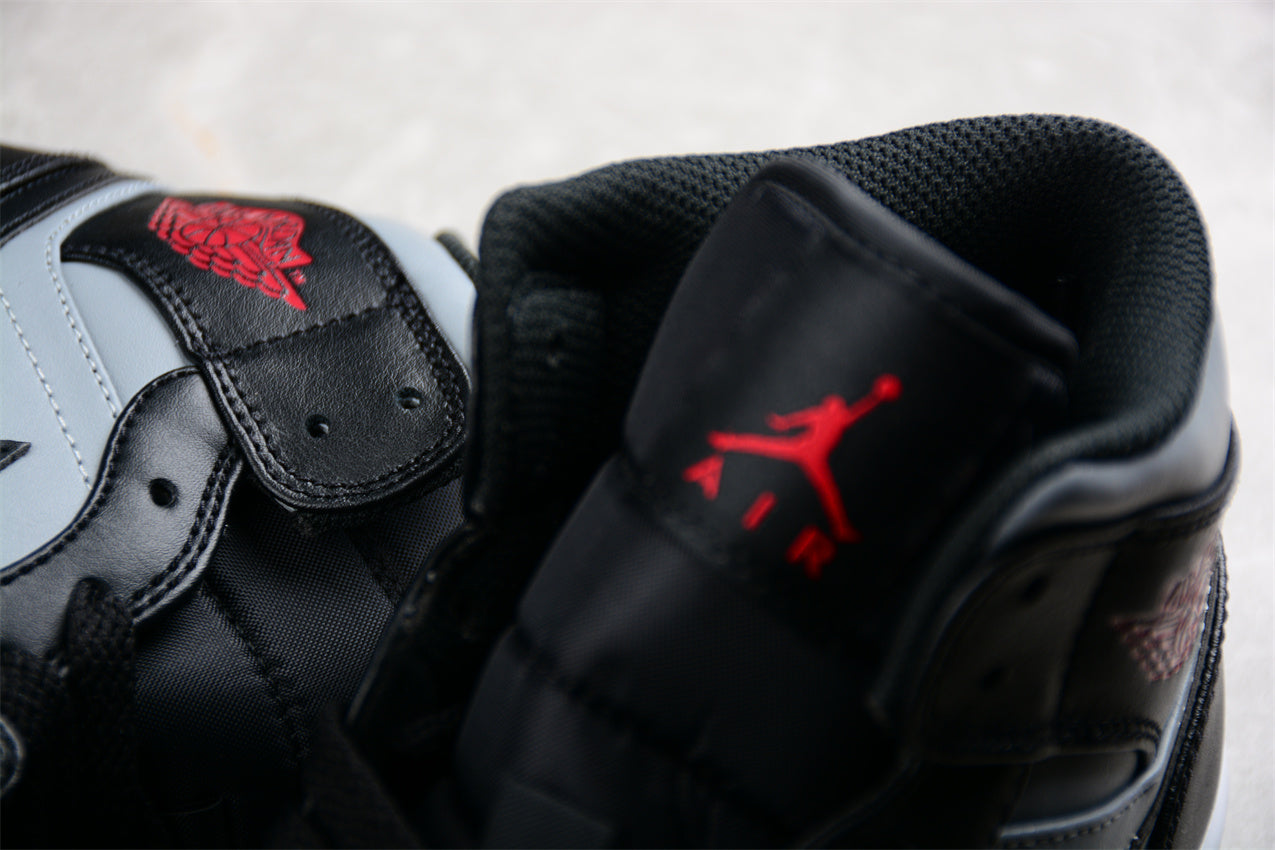 Nike Air Jordan 1 Mid "Shadow Red Black Particle Grey"