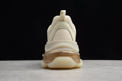 Balenciaga Triple S Light Beige Clear Sole Sneakers