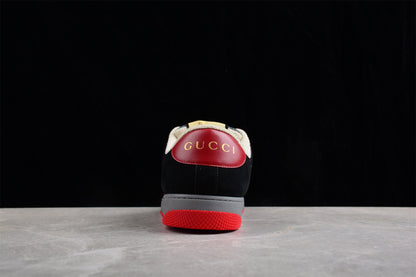 Gucci Screener Orange Leather Tiger Edition Sneakers
