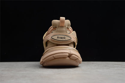 Men's Full Beige Track Lifestyle Sneakers