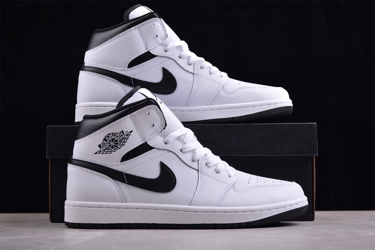 Nike Air Jordan 1 Mid "Reverse Panda" White Black