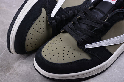 Travis Scott x Air Jordan 1 Low OG Olive Sneakers