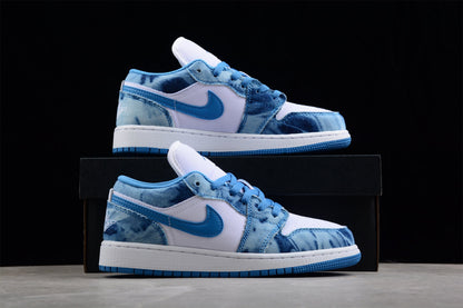Nike Air Jordan 1 Low Washed Denim GS Sneakers