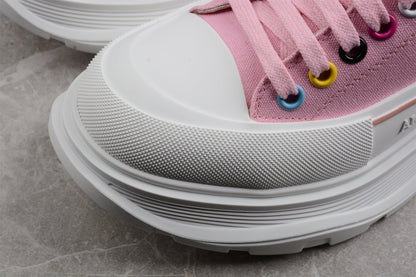 Alexander McQueen Tread Slick Pink Canvas Sneakers