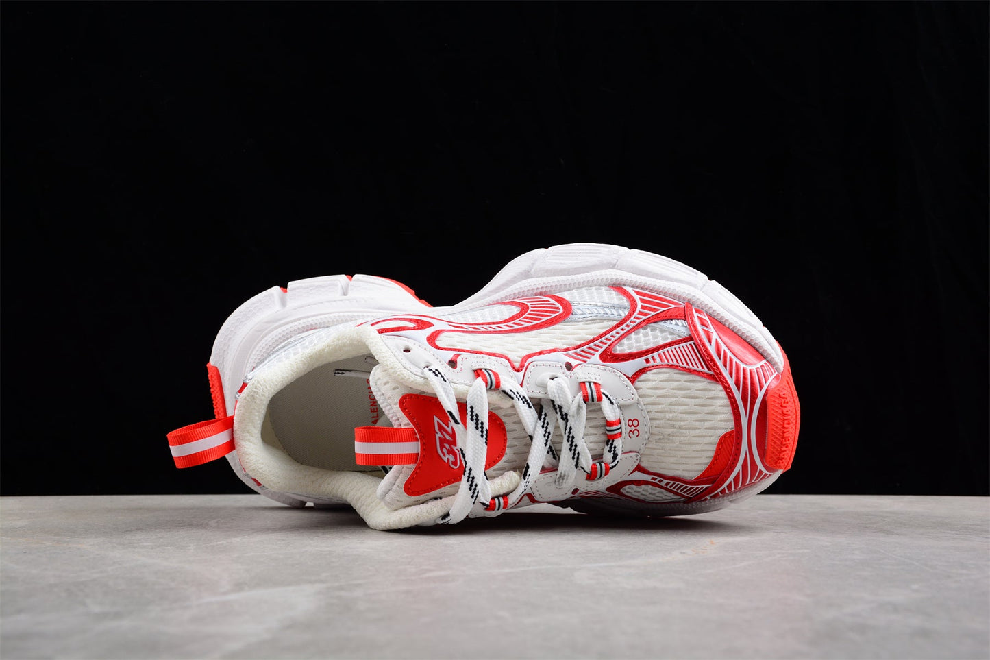 Balenciaga 3XL Worn-Out White Red Sneakers