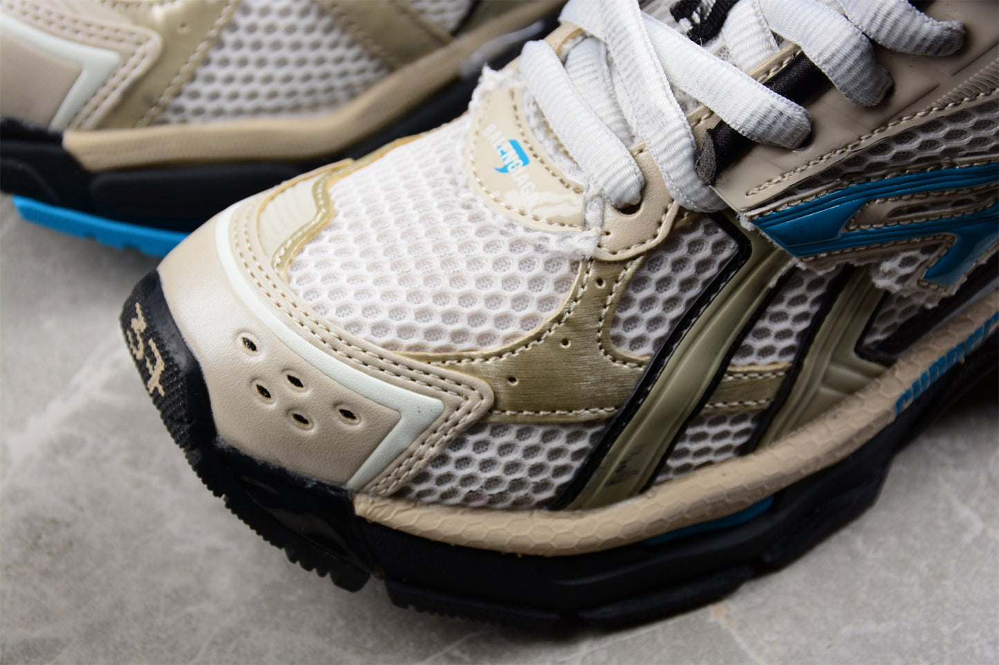 Balenciaga Runner White Beige Blue Sneakers