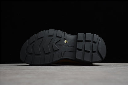 Alexander McQueen Tread Slick Black Tan Canvas Sneakers