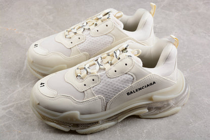 Balenciaga Triple S Clear Sole White Sneakers