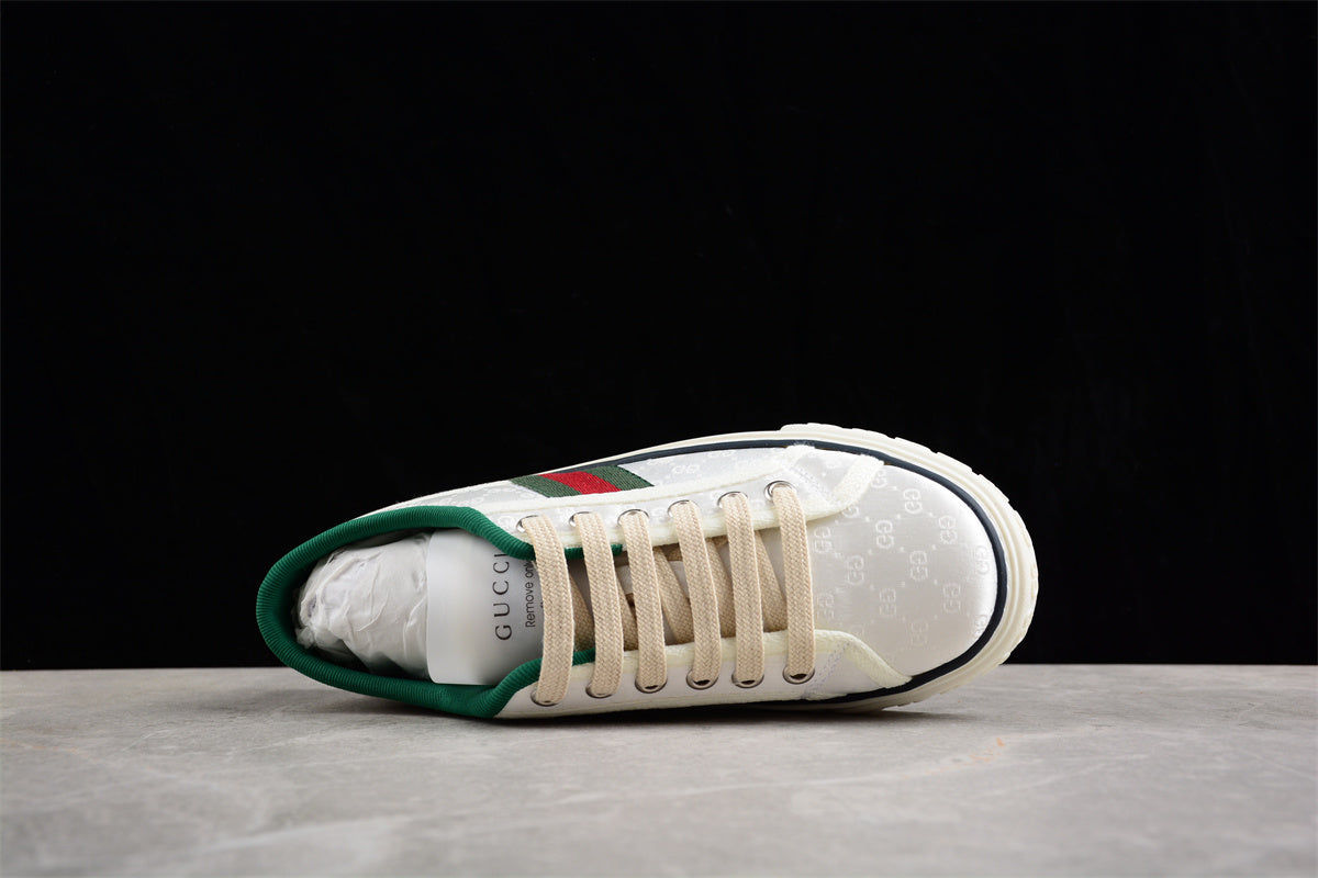 Gucci Tennis 1977 GG Print White Sneakers