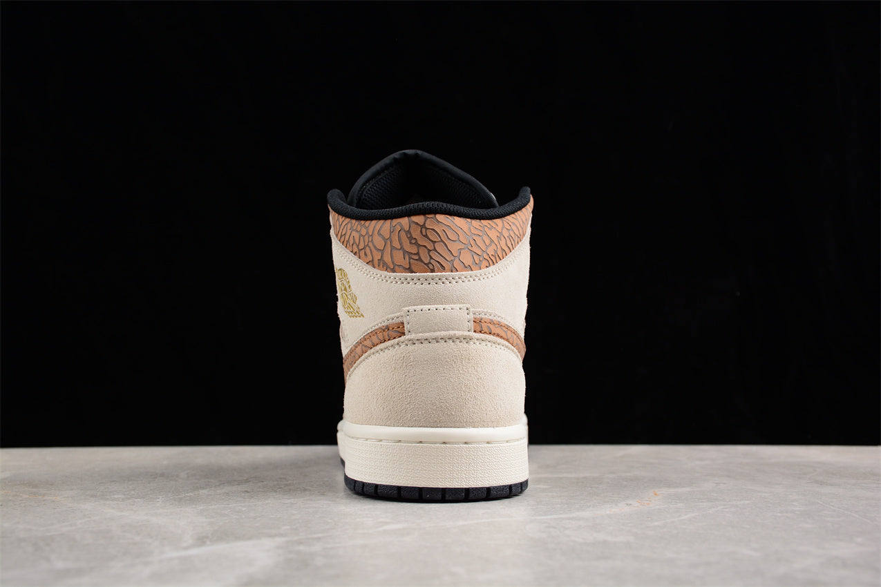 Air Jordan AJ1 Mid "Brown Elephant"