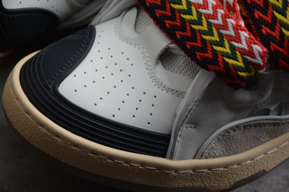 Lanvin Leather Curb White Black Gum