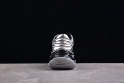 Gucci Ripple Silver & Black Leather Sneakers