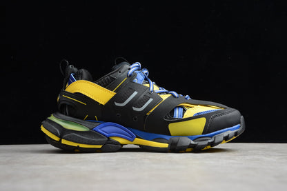 Black & Yellow Track Performance Sneakers