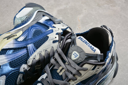 Balenciaga Runner Gradient Distressed Blue Sneakers