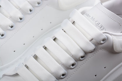Alexander McQueen Oversized All White Leather Sneakers