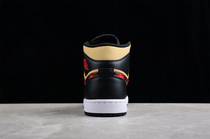 Air Jordan 1 Mid Tartan Swoosh Sneakers