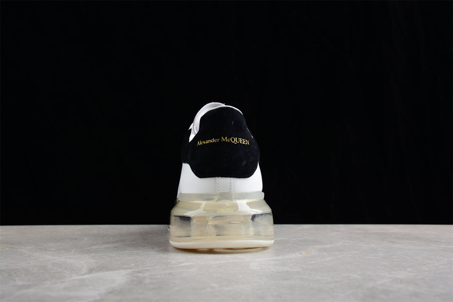 Alexander McQueen Oversized Air Sole Sneaker in White/Black