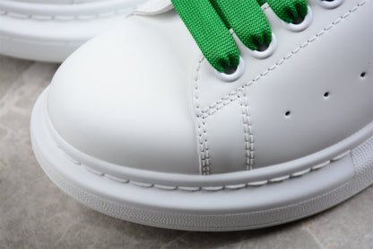 Alexander McQueen Oversized White Green Leather Sneakers