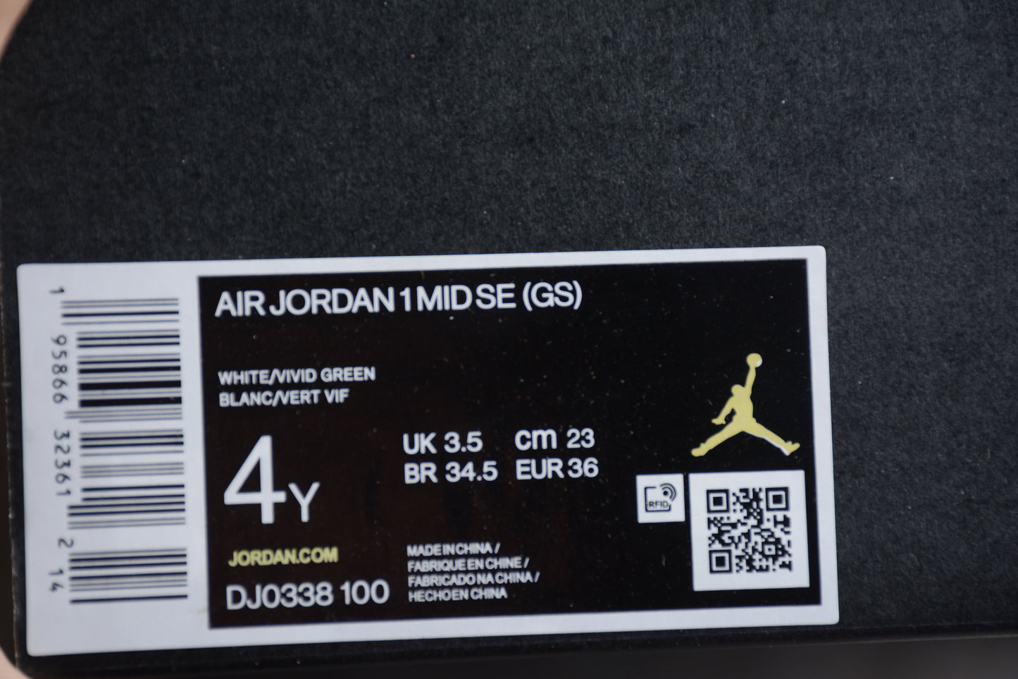 Nike Air Jordan 1 Mid SE White/Vivid Green