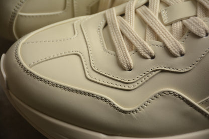 Gucci Rhyton Vintage Beige Leather Sneakers