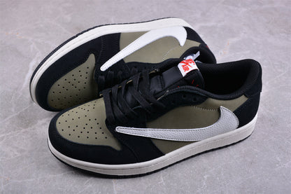 Travis Scott x Air Jordan 1 Low OG Olive Sneakers