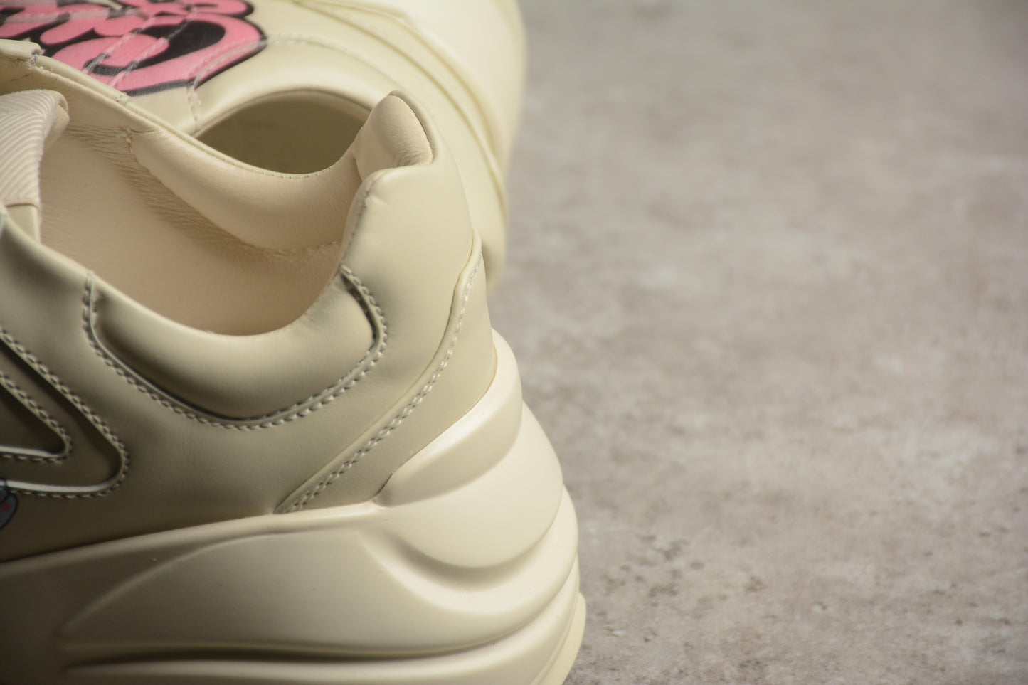 Gucci Rhyton Vintage Ecru Leather Sneakers