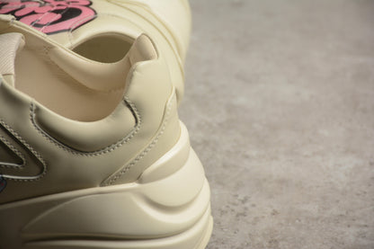 Gucci Rhyton Vintage Ecru Leather Sneakers