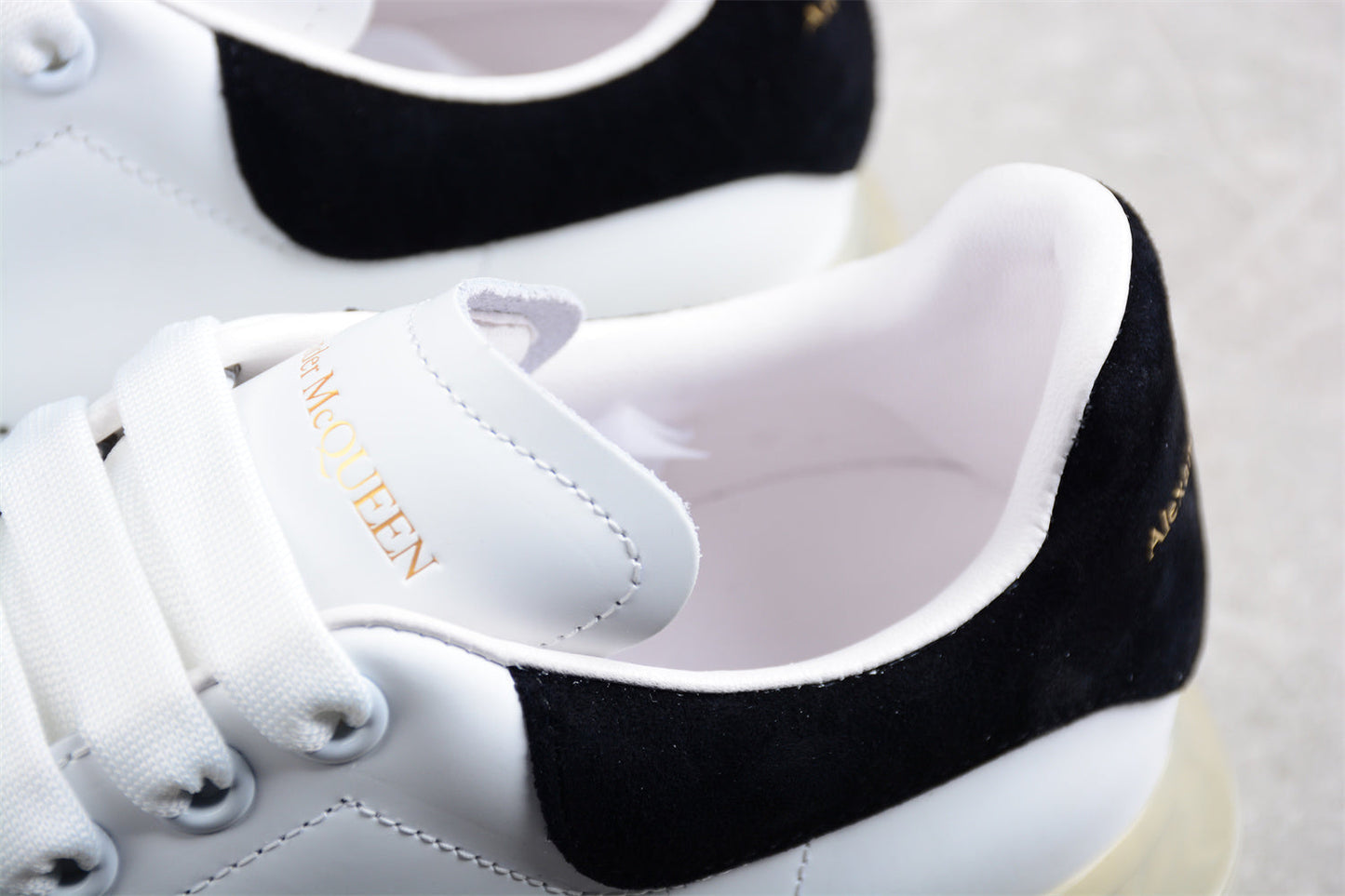 Alexander McQueen Oversized Air Sole Sneaker in White/Black