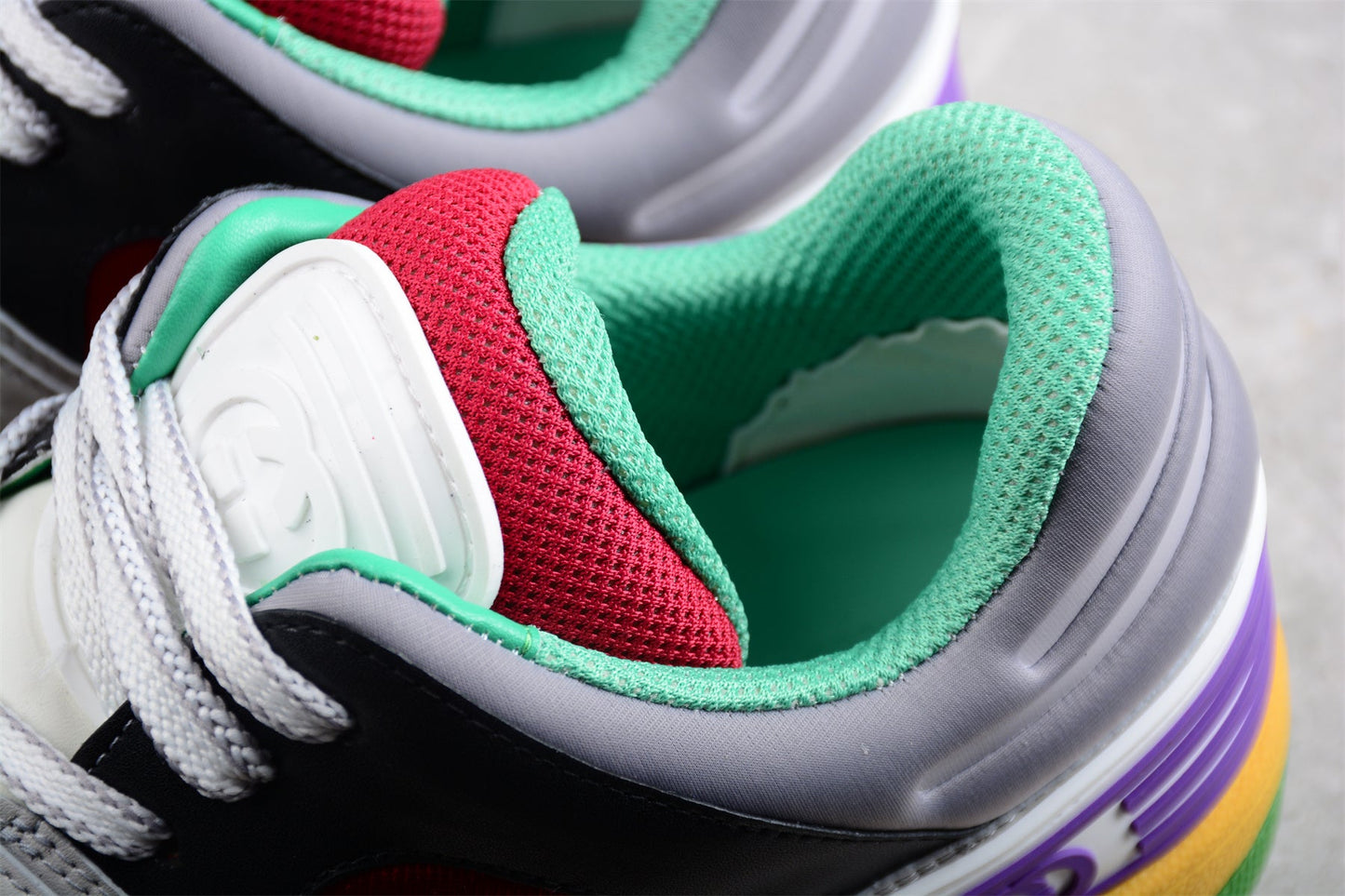 Gucci Basket Low Black Multicolor Leather Sneakers