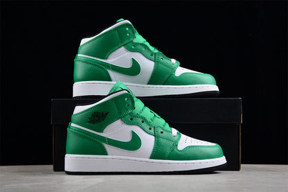 Air Jordan 1 Mid Green Sneakers