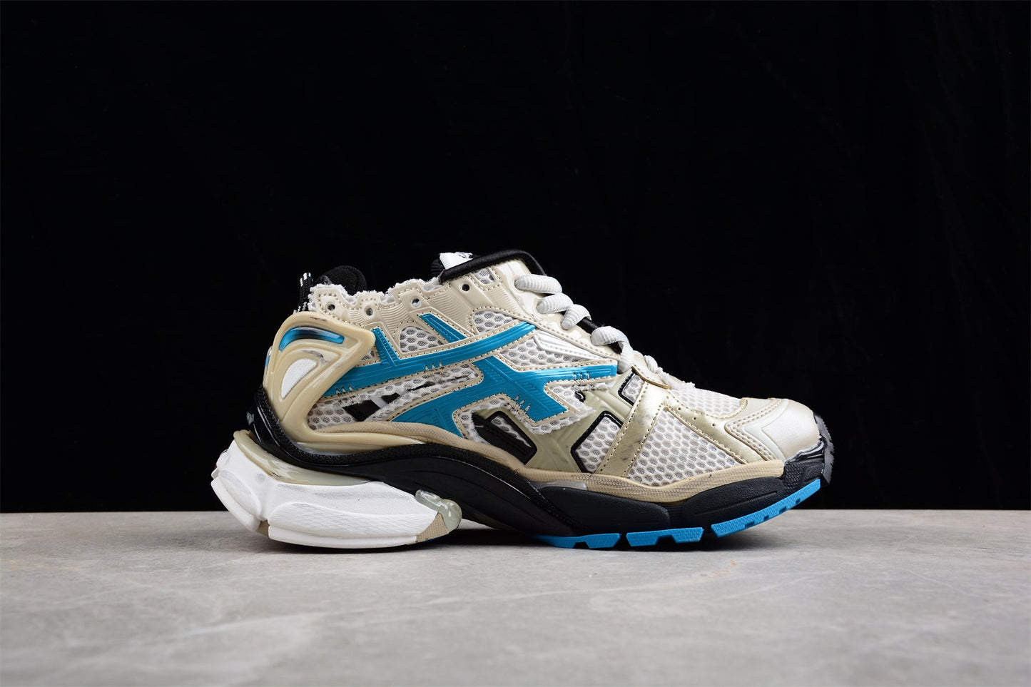 Balenciaga Runner White Beige Blue Sneakers