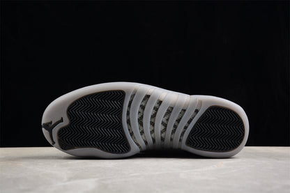 Air Jordan 12 Retro Black Wolf Grey Basketball Shoes