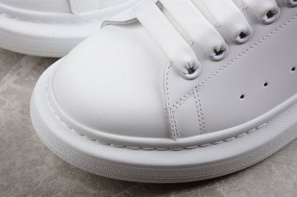 Alexander McQueen Oversized All White Leather Sneakers