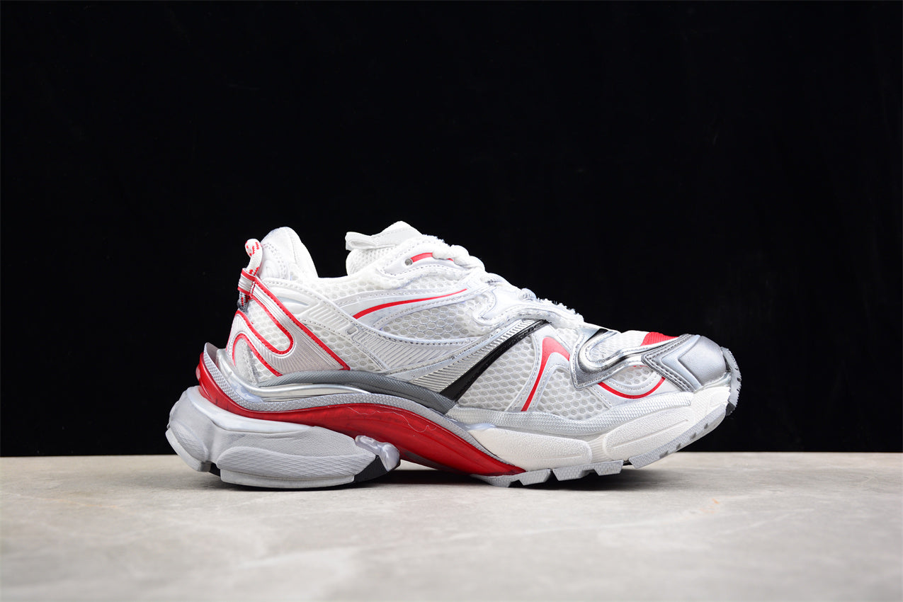 Balenciaga Runner 2.0 White Red Mesh Sneakers