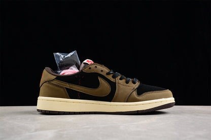 Travis Scott x Air Jordan 1 Retro Low OG SP Black Dark Mocha Sneakers