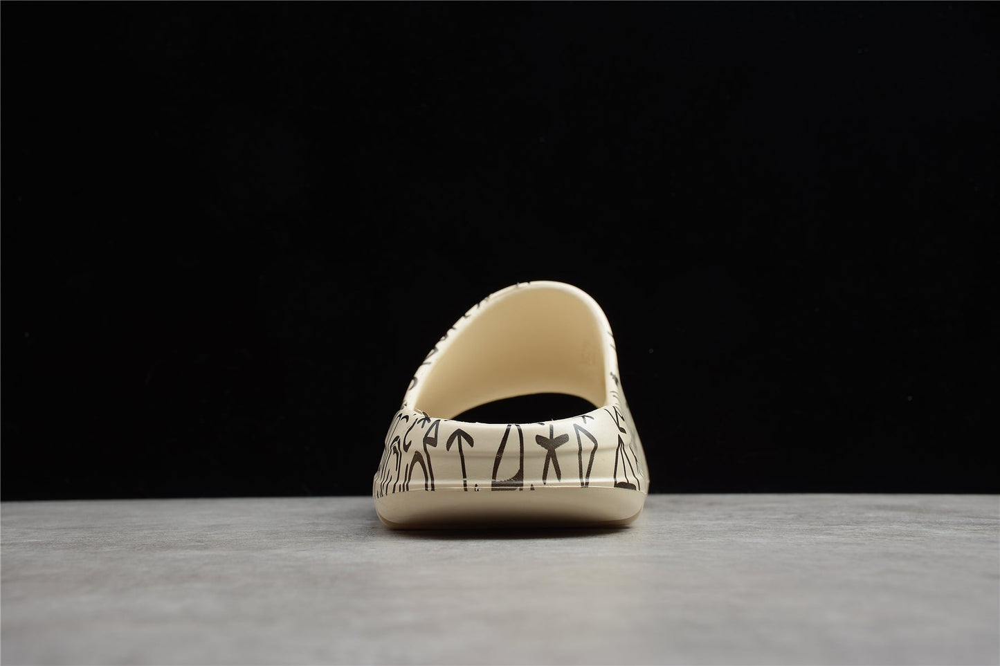 Adidas Yeezy Slide Bone White Black Graffiti Sandals