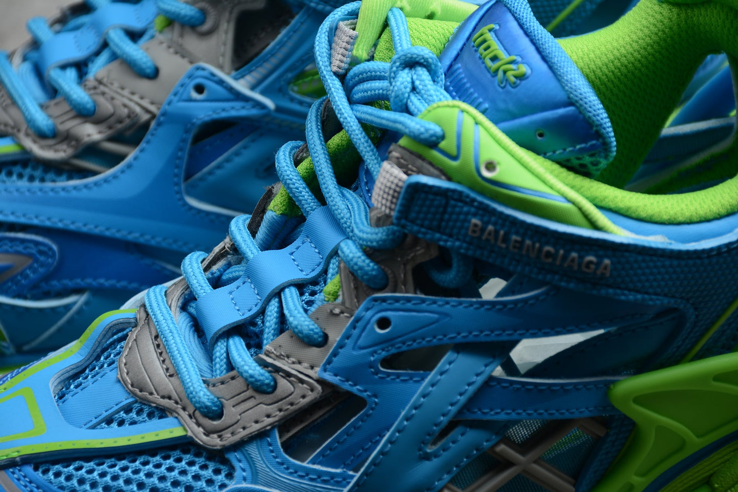 Balenciaga Track 2 Blue Green Sneakers