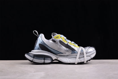 Balenciaga 3XL Worn-Out White, Blue & Volt Yellow