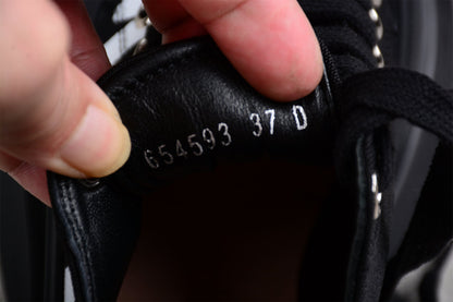 Alexander McQueen Tread Slick Graffiti Black Canvas Sneakers