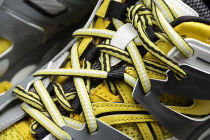 Yellow & Grey Track Performance Sneakers