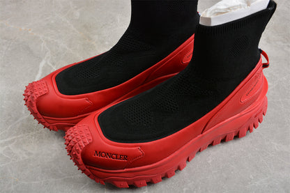 Moncler Trailgrip Sock Black Red Sneakers