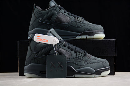 KAWS x Air Jordan 4 Retro Black Sneakers