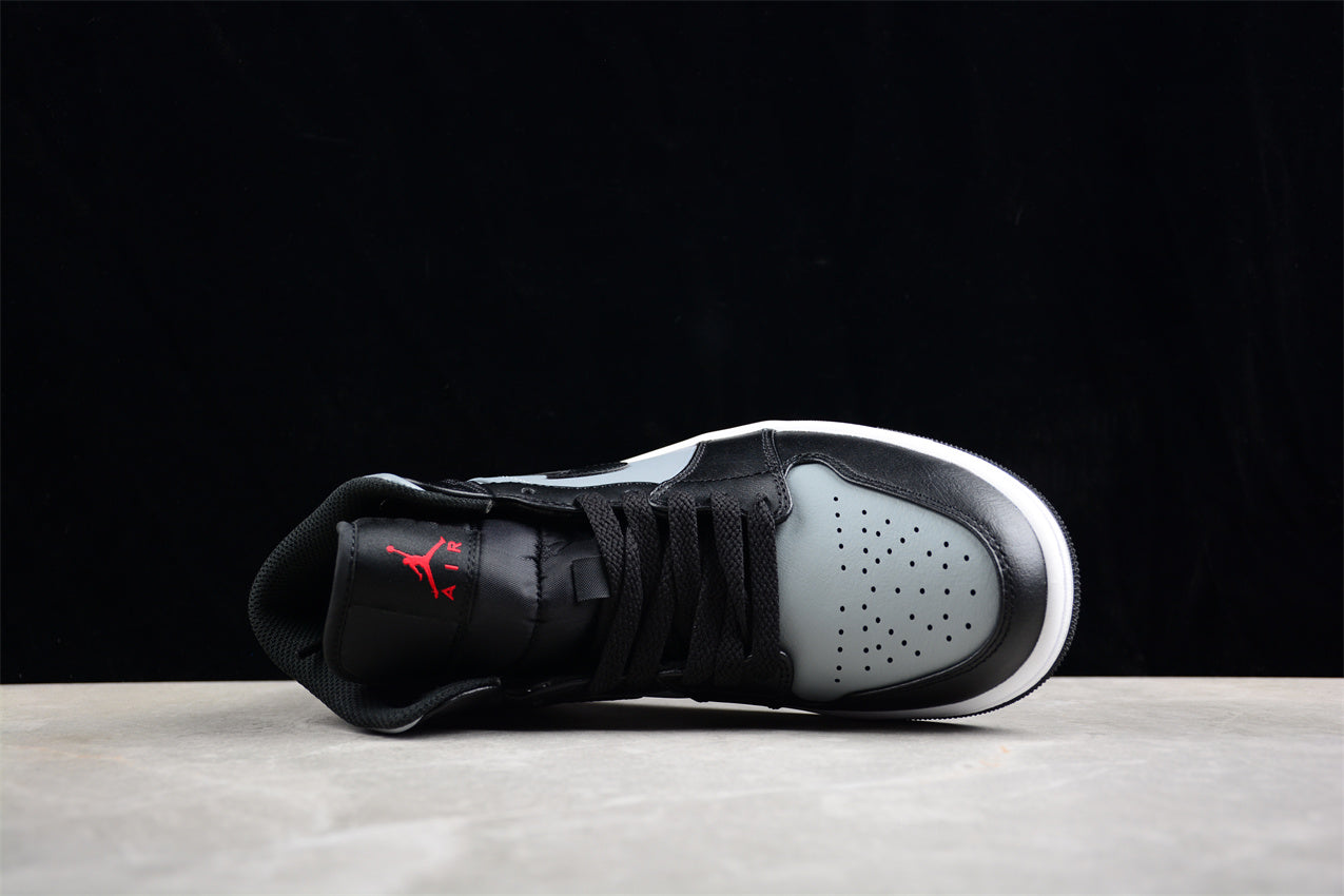 Nike Air Jordan 1 Mid "Shadow Red Black Particle Grey"