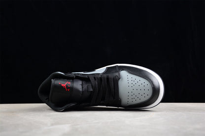 Nike Air Jordan 1 Mid Shadow Red Black Particle Grey Sneakers